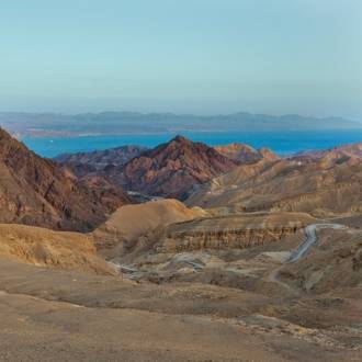 The Eilat Mountains, observation points of four countries, the "Valley of the Moon," Shani River, and the Red Canyon